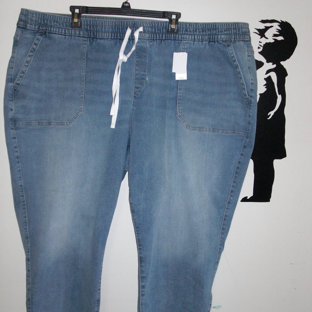 Lane Bryant jeans size 28 boyfriend jogger mid-rise new with tags stretch
